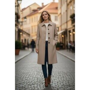 Vintage Saks Fifth Avenue Folio Collection Beige Jacket Dress Women Size 10